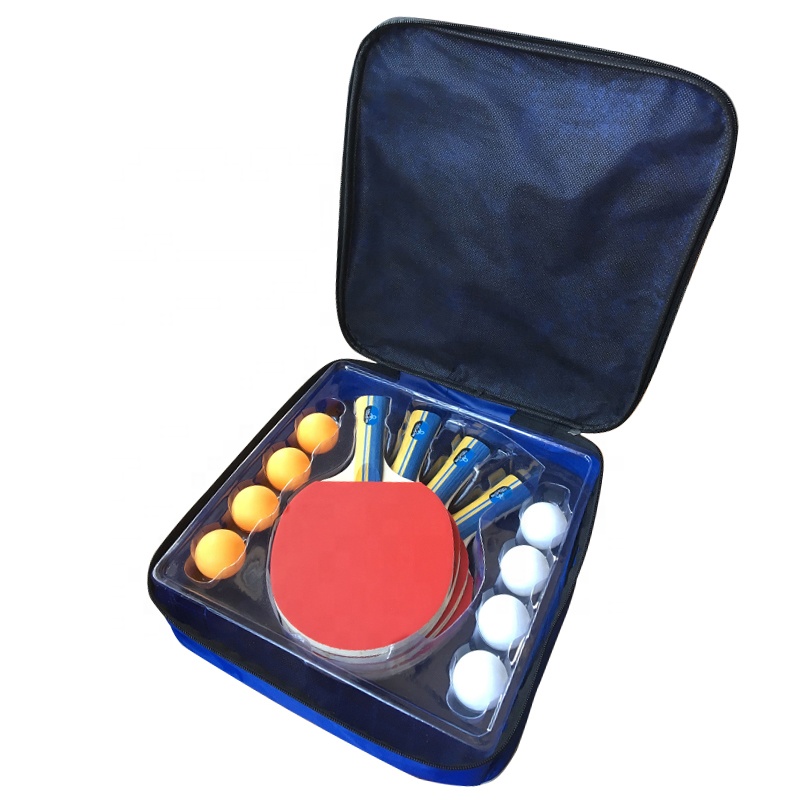 Бур оптовая продажа изготовленным на заказ логосом от угревой сыпи или наружу 4 плеер комплект ракеток для настольного тенниса с 8 мячей