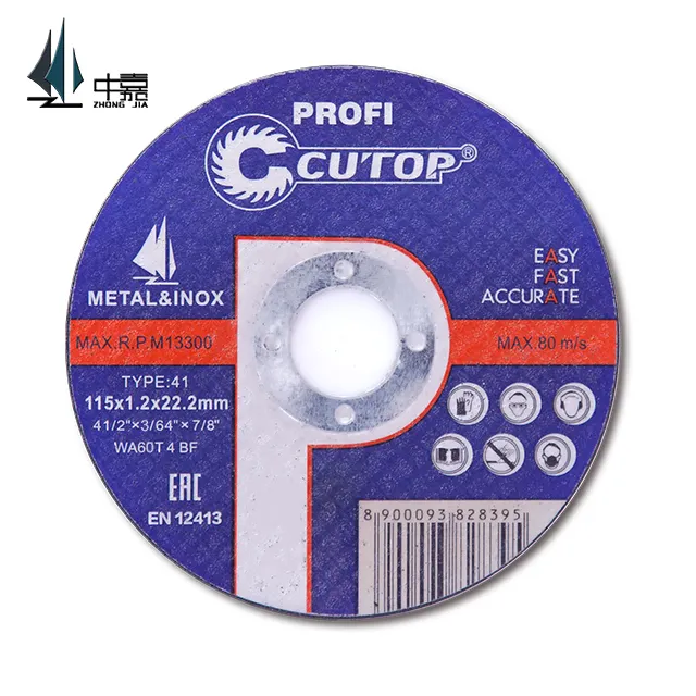 Cutop brand 4.5 inch / 115mm Super Thin Cutting Wheel For Angle Grinder With High Performance