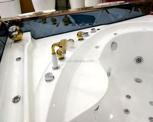 Klassischer Whirlpool <span class=keywords><strong>Massage</strong></span> Acryl Badewanne mit LED - Product Image 3
