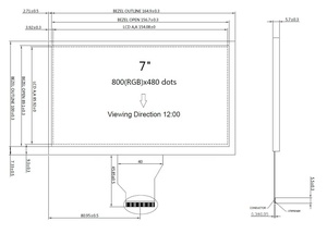 Trung Quốc Nhà Máy Giá <span class=keywords><strong>7</strong></span> inch <span class=keywords><strong>TFT</strong></span> LCD hiển thị 800*480 & 1024*600 RGB TTL cho màn hình chất lượng cao với giá - Product Image 4