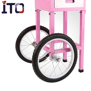Máquina <span class=keywords><strong>de</strong></span> Algodón <span class=keywords><strong>de</strong></span> Azúcar Eléctrica Comercial M73, Económica, Color Rosa, con Soporte y Carrito - Product Image 3