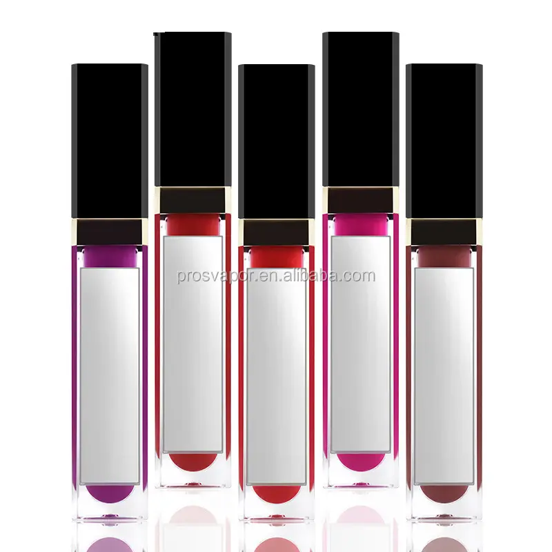 High Quality Lighted Lip Gloss Oem multi colors private label lipstick with led light and mirror