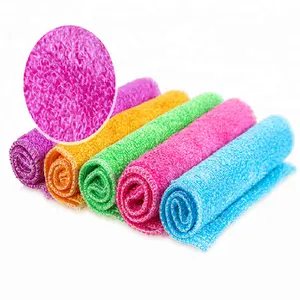 Su misura di alta qualità quadrato super soft piatto panno di lavaggio asciugamano in fibra di bambù