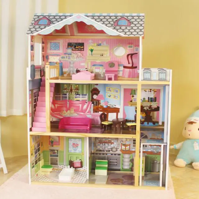 2023 Top Seller DIY Wooden Doll House Accessories China Factory Supply Wooden Custom-Made Christmas Gift Toy