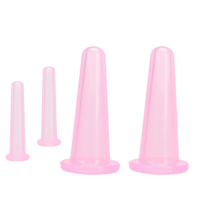 Ensemble de 4 petites ventouses faciales en silicone Kit de tasses de massage sous vide pour la thérapie et la relaxation - Product Image 2
