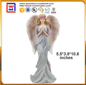 Résine permanent prier ange Statue et spirituelle et Christian Decor Figurines et Sculptures et polyrésine permanent ange - Product Image 1