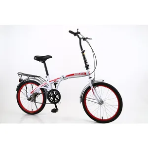 2023 Chine usine 16 "20 pouces populaire 7 vitesses vélo pliant Mini vélo pliable avec frein Dis et blanc noir