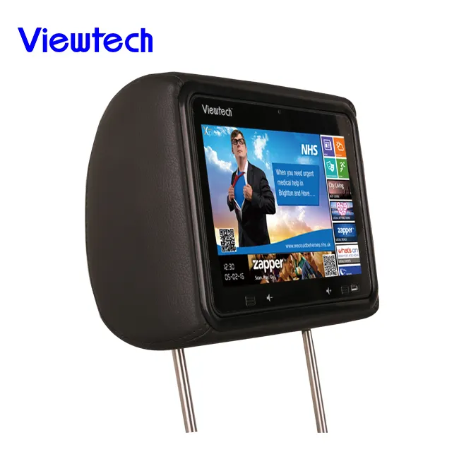 Android Car Monitor 10.1 Inch Back Seat Taxi Publicidad Touch Screen Wifi 3G 4G Taxi Headrest Advertising Player 12 Universal