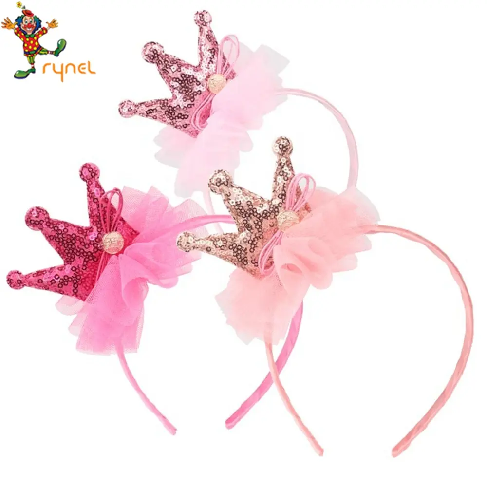 New 3 colors baby girl shower flower custom crown headband For Party baby Tiara hair accessories