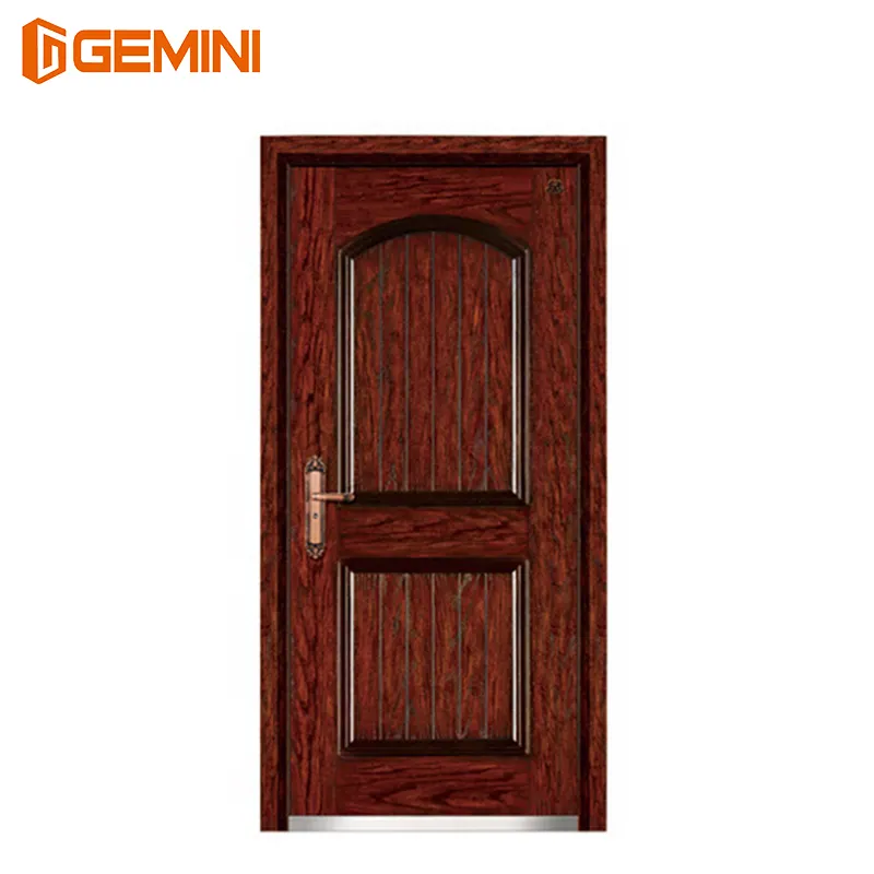 Защитная стальная дверь в армейском стиле, фанера МДФ, бронированная дверь, конкурентоспособная стальная деревянная дверь