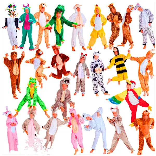 Unisex yetişkinler ve çocuklar süslü elbise pijama hayvan parti giysileri HPC-3148