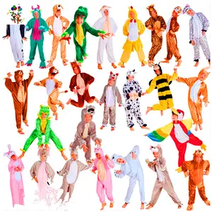 यूनिसेक्स वयस्कों और बच्चों के फैंसी ड्रेस पजामा पशु पार्टी वेशभूषा HPC-3148