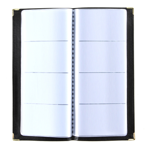 Porte-cartes de visite professionnel en PU noir transparent, capacité 160 cartes, boîte de rangement, album de bureau - Product Image 1