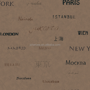 <span class=keywords><strong>World</strong></span> Major City ชื่อรูปแบบการพิมพ์ Sound Proof PVC Wallpaper Decor - Product Image 2