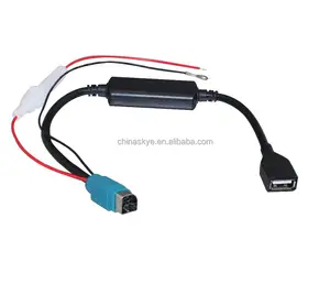 High Quality Usb Cable Connector For Alpine Kce-236B For Ipod Iphone Ipad Charge And Play Music