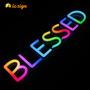 Su misura ha condotto la luce up lettera al neon segno <span class=keywords><strong>per</strong></span> nome del negozio - Product Image 1