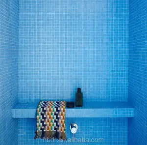 עמיד ומים עמיד תוסס כחול אריחי פסיפס מקלחת חדר