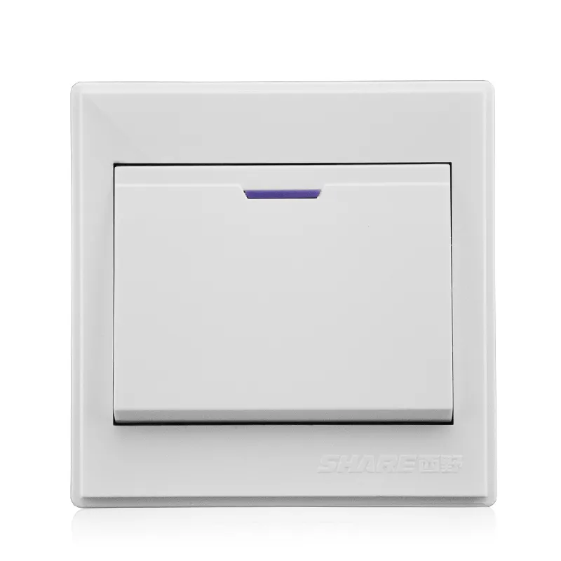 PARTAGER Surface monté Panneau blanc bouton poussoir pc 1 gang 2 voies interrupteur électrique prises 250 V 10A