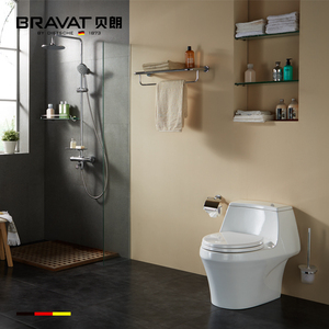 Bravat <span class=keywords><strong>Gina</strong></span> madera maciza baño tocador inodoro lluvia mano ducha Combo Set - Product Image 4