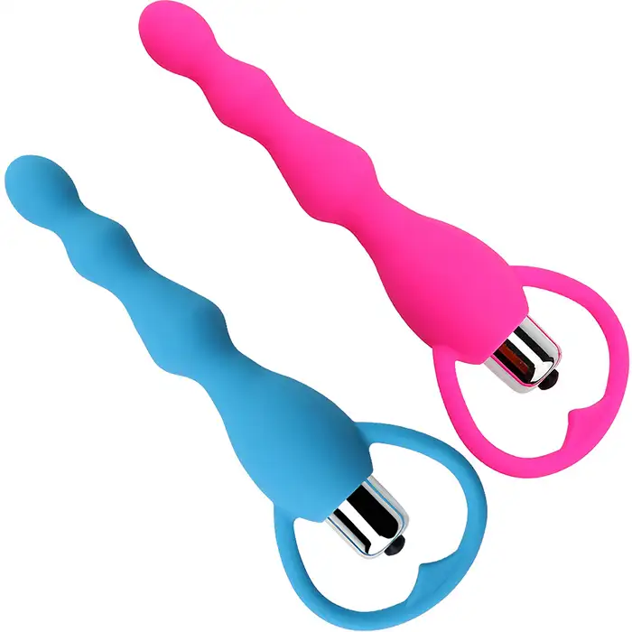 G-spot Vibrator Kelinci dengan 12 Mode, Mainan Seks Dildo Getaran Pijat Ganda Vibrator Manik-manik Anal untuk Wanita