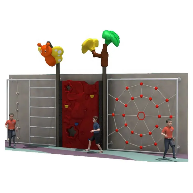 Escalada de pedras para área externa, plástico personalizado, parede de escalada para crianças