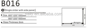 6mm Espesor del <span class=keywords><strong>Vidrio</strong></span> y pivote Estilo Abierto puerta de ducha de acero inoxidable - Product Image 5