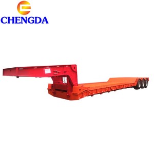 3 एक्सल 70 टन 80 टन 80 टन डेचेबल गोवेक कम लोडर/लोबेड कम बिस्तर वाले ट्रेलर ट्रक - Product Image 1