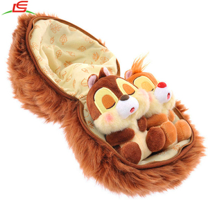 Classique En Peluche Animaux Puce <span class=keywords><strong>Dale</strong></span> En Peluche Châtaigne Avec Fermeture Éclair - Product Image 2