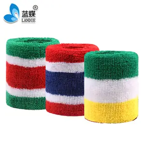 Thể Thao Cotton Sweatband Cổ Tay Ban Nhạc Mồ Hôi Ban Nhạc Dây Đeo Cổ Tay