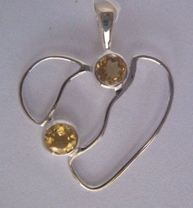 Joyería de Plata de Ley 925 personalizable con colgantes de cuarzo y ajuste de bisel para regalo de oficina/Carrera de mujer - Product Image 1