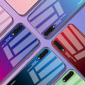 Gradient Tempered Glass Điện Thoại Trường Hợp Đối Với Huawei Honor 8X Người Bạn Đời 20 Pro Người Bạn Đời 10 P20 Lite P Thông Minh Cộng Với Nova 3i 3 4 P30 Bìa Nhà Ở