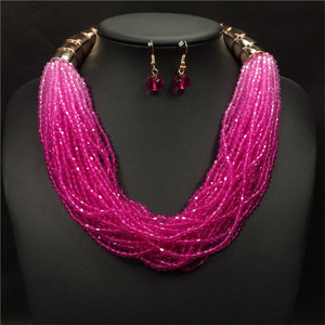 Conjunto <span class=keywords><strong>de</strong></span> Collar y Aretes Hechos a Mano con Cuentas <span class=keywords><strong>de</strong></span> Resina Multicolores <span class=keywords><strong>de</strong></span> Varias Capas, Joyería <span class=keywords><strong>de</strong></span> Moda 2018 <span class=keywords><strong>para</strong></span> <span class=keywords><strong>Mujer</strong></span> - Product Image 3