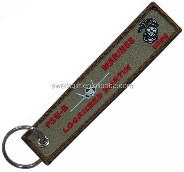 Gestickte keychain/schlüsselanhänger/schlüsselanhänger F-16