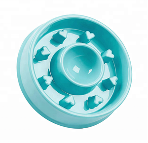 Mangeoire lente bol de nourriture pour chien sac OPP bol de nourriture pour animaux de compagnie pas de déversement support de nourriture pour chien plastique non toxique Anti-étouffement acier inoxydable arrondi - Product Image 3