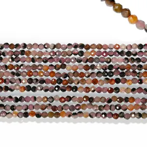 Lovely Bead Natural Faceted 2毫米 Round ruby Gemstone Beads，semi precious stone beads