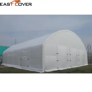 Double Truss Arch Fabric Structures Warehouse Buildings Shelter For Sale