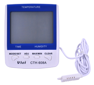 Orologio Calendario Termo-igrometro <span class=keywords><strong>Digitale</strong></span> per Interni ed Esterni con Temperatura e Umidità CTH-608A - Product Image 3