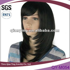 Court bouclés perruque pour les femmes noires, noble naturel cuir chevelu synthétique cheveux perruque - Product Image 1