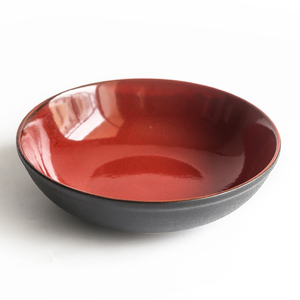 Caviale nero da 7 pollici ciotola monouso in ceramica piatto profondo per servire stoviglie ciotole da corsa di Noodle all'ingrosso calde - Product Image 3