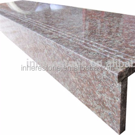 Красная уличная лестница, уличная лестница, гранитная лестница