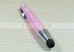 Mini <span class=keywords><strong>penna</strong></span> Touch con punta in gomma morbida 4 in1 con <span class=keywords><strong>penna</strong></span> stilo per Pad per <span class=keywords><strong>telefono</strong></span> cellulare con luce puntatore Laser - Product Image 3