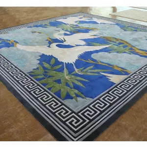 China supplier flying birds oriental style hand tufted rug for leisure tea room