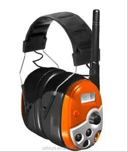 Kualitas Tinggi EN 352 Persetujuan Elektronik Safety Ear Muff Headphone Walkie Talkie Ear Muff dengan Antena