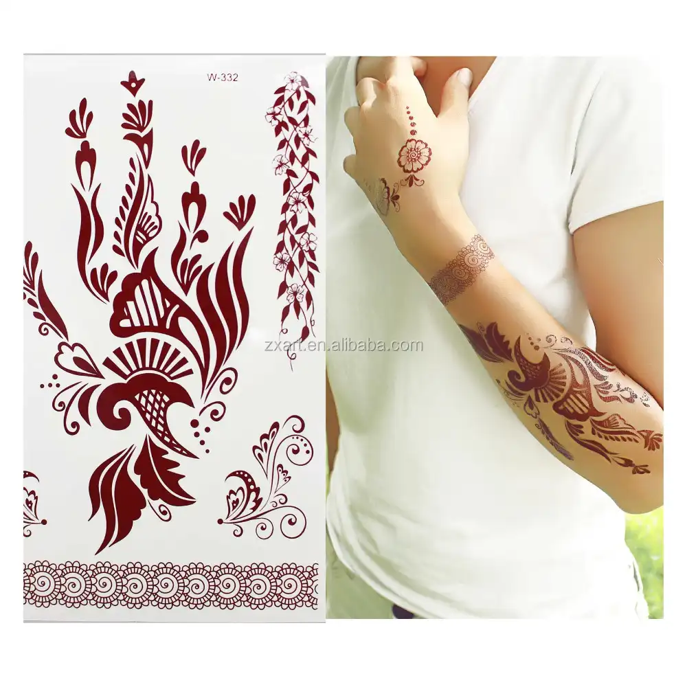 2015 neue mode goldenen designs tattoo metallic gold brauch henna tattoo
