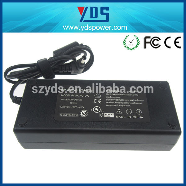 Yidashun портативных кондиционеров/dc адаптер pcga- ac19v7 19.5v 6.15a 120вт питания переменного тока dc адаптер сделано в китае