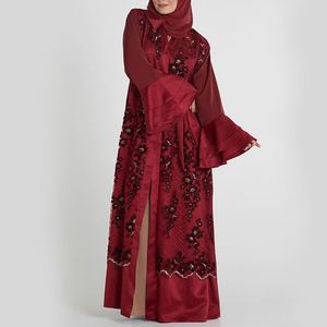 2019 nuova moda di lusso con paillettes ricamate <span class=keywords><strong>turchia</strong></span> abito <span class=keywords><strong>da</strong></span> <span class=keywords><strong>sposa</strong></span> Open Abaya firmato abito <span class=keywords><strong>da</strong></span> <span class=keywords><strong>sposa</strong></span> Abaya - Product Image 4