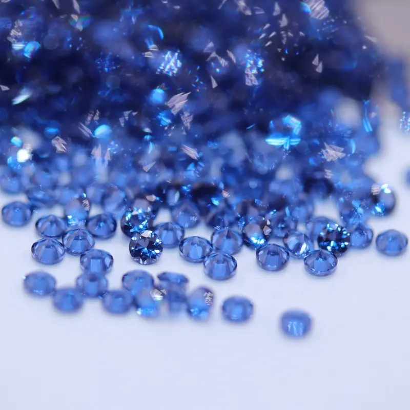 Spot del commercio all'ingrosso allentato 1.5 millimetri rotonda blu 34 # nano gemme di cristallo per gli accessori dei monili