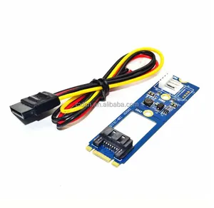 M.2 NGFF Sang 7 Pin SATA III 3 7Pin SATA3.0 Cáp Bộ Chuyển Đổi SSD Bộ Chuyển Đổi Thẻ NGFF1ST-N02 Cho 2242 2260 2280 SSD