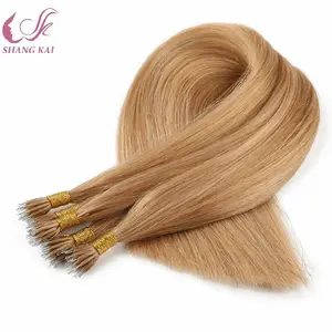 Double Drawn Echthaar-Web bündel Remy Nano Ring Hair Extensions