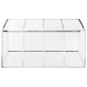 Boîte de rangement moderne en acrylique transparent avec couvercle à charnière, support à capsules à un seul niveau/organisateur de sachets de thé, OEM/ODM bienvenus - Product Image 4
